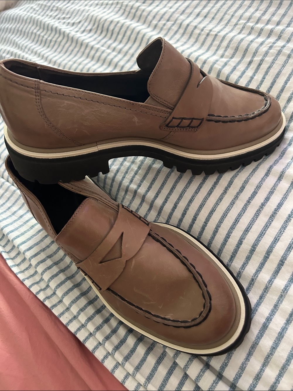 🦄 PAUL GREEN JUSTINE lug loafer flats 4.5/7 NEW